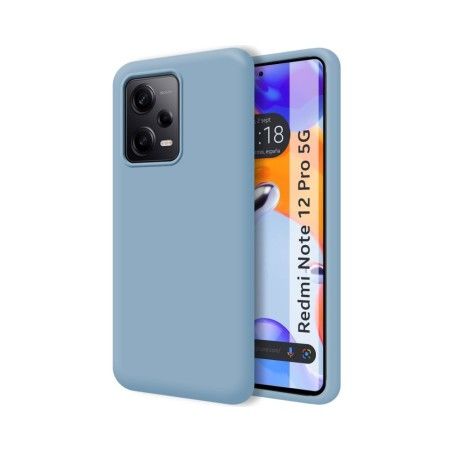 Funda Silicona Líquida Ultra Suave compatible con Xiaomi Redmi Note 12 Pro 5G color Azul