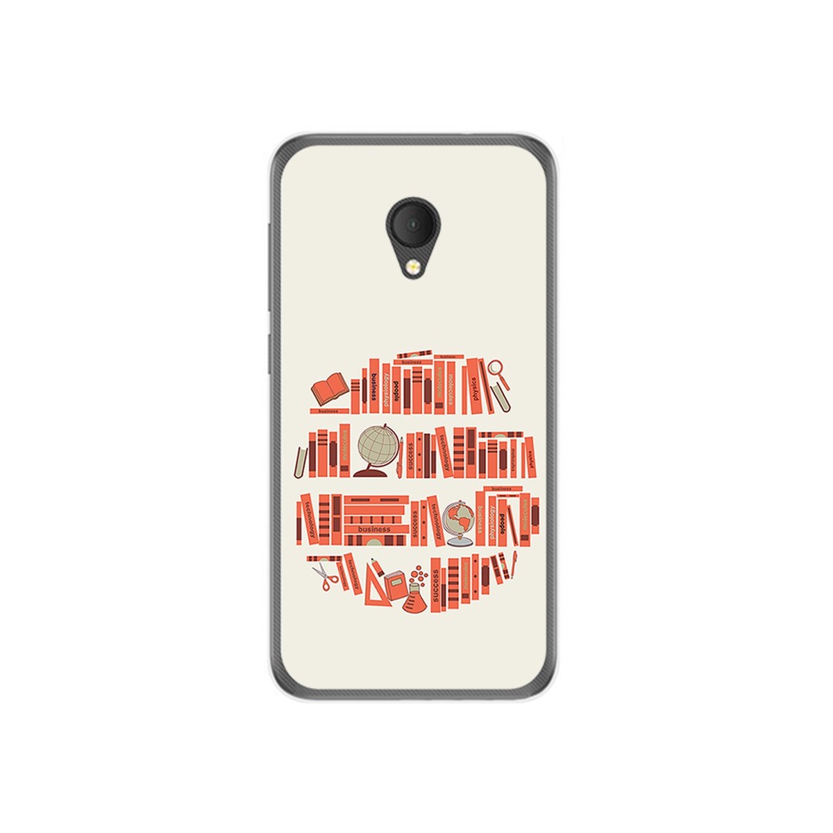 Funda Gel Tpu para Alcatel U5 Hd / U5 Hd Premium Diseño Mundo Libro Dibujos