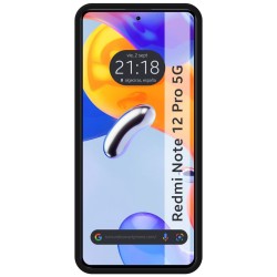 Funda Silicona Líquida Ultra Suave compatible con Xiaomi Redmi Note 12 Pro 5G color Negra 2