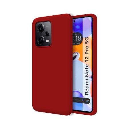 Funda Silicona Líquida Ultra Suave compatible con Xiaomi Redmi Note 12 Pro 5G color Roja