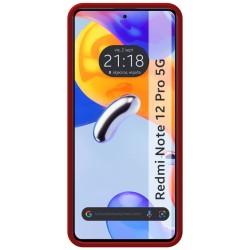 Funda Silicona Líquida Ultra Suave compatible con Xiaomi Redmi Note 12 Pro 5G color Roja 2