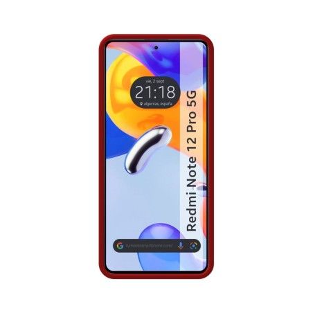 Funda Silicona Líquida Ultra Suave compatible con Xiaomi Redmi Note 12 Pro 5G color Roja