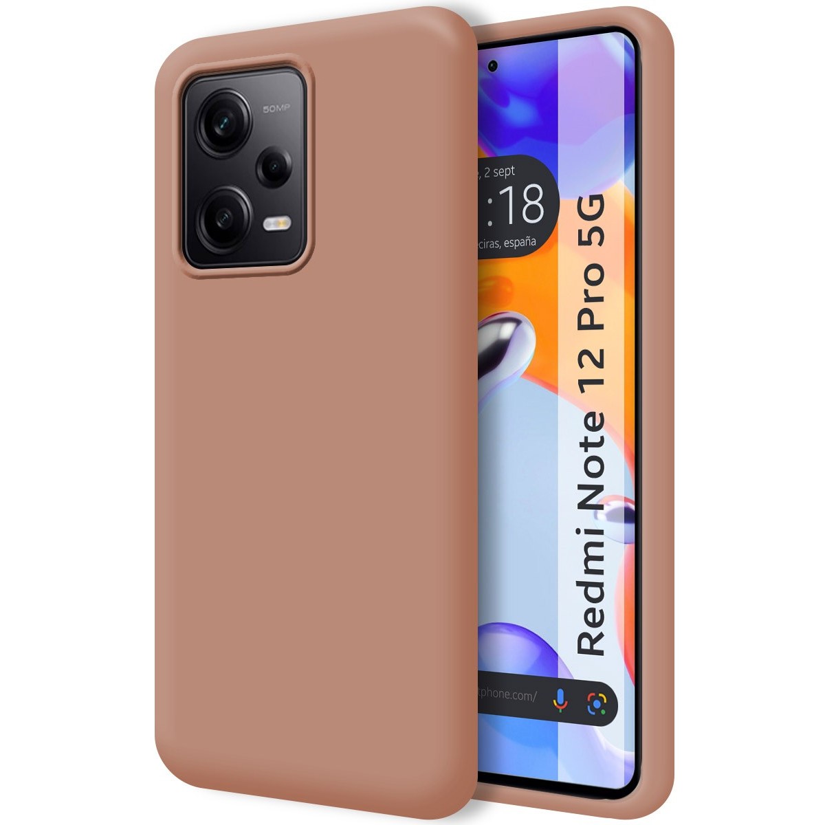 Funda Silicona Líquida Ultra Suave compatible con Xiaomi Redmi Note 12 Pro 5G color Rosa