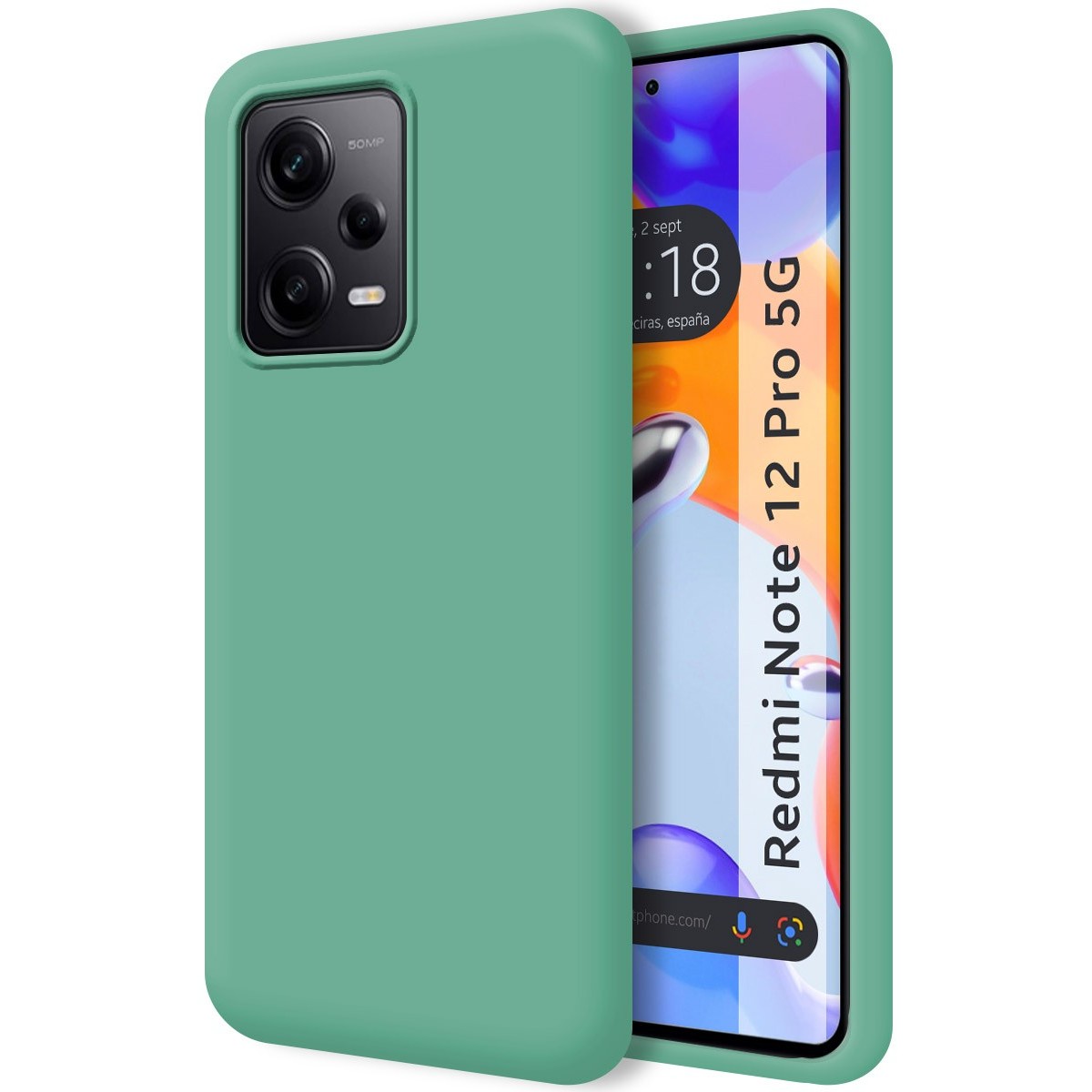 Funda Silicona Líquida Ultra Suave compatible con Xiaomi Redmi Note 12 Pro 5G color Verde