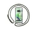 Funda Colgante Transparente compatible con Xiaomi Redmi Note 12 5G con Cordon Verde / Dorado