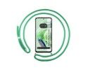 Funda Colgante Transparente compatible con Xiaomi Redmi Note 12 5G con Cordon Verde Agua