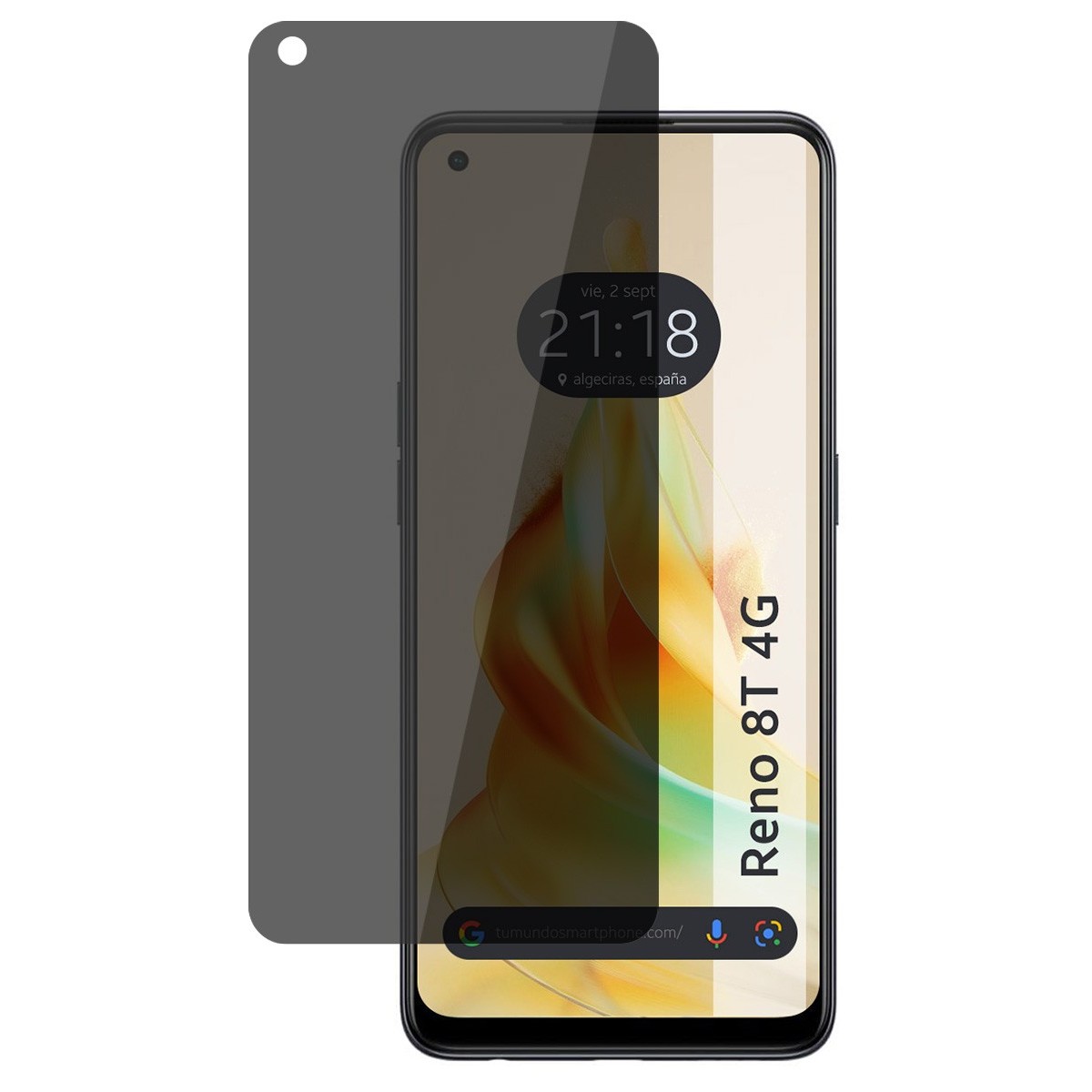 Protector Pantalla Hidrogel Privacidad Antiespías para Oppo Reno 8T 4G