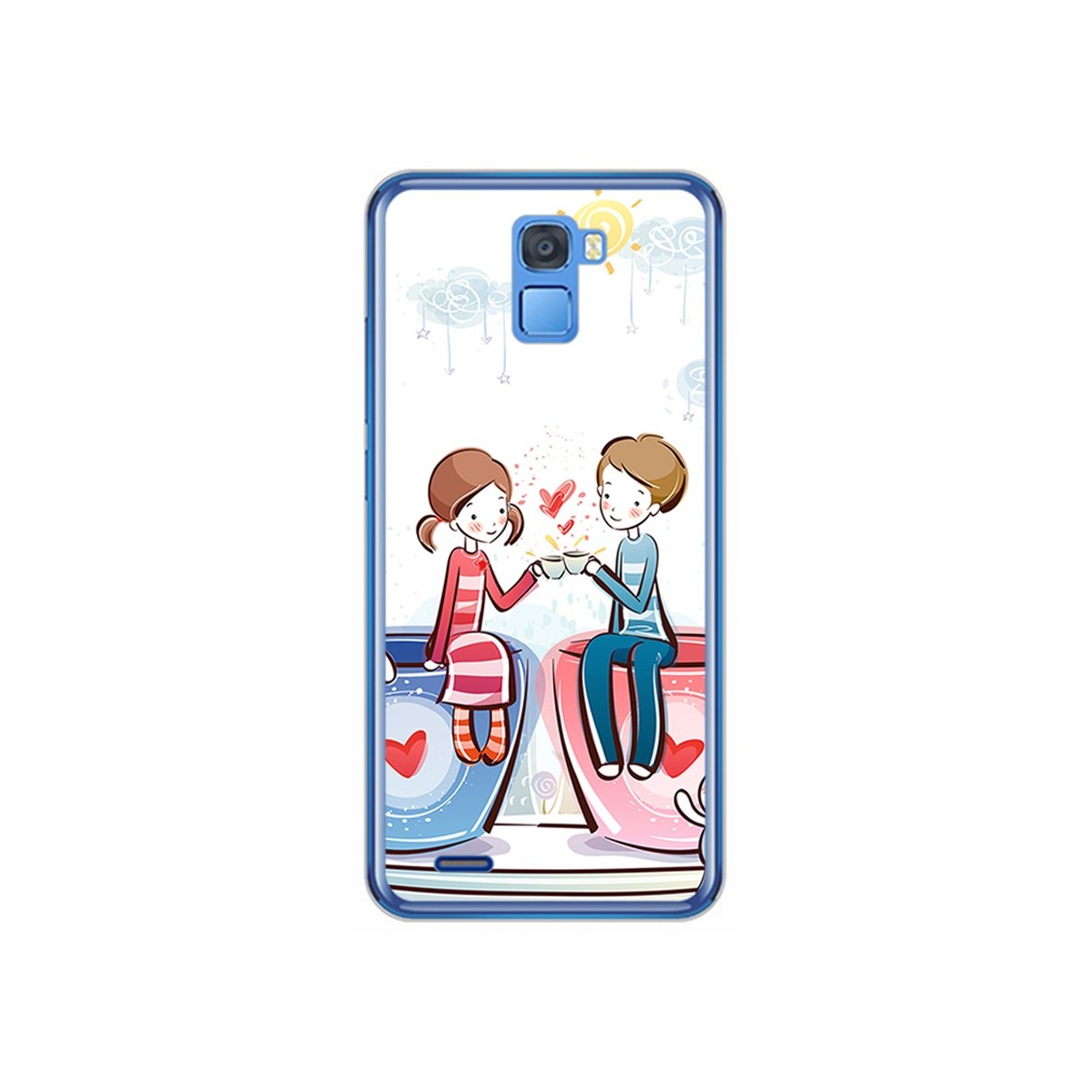 Funda Gel Tpu para Oukitel K5000 Diseño Cafe Dibujos