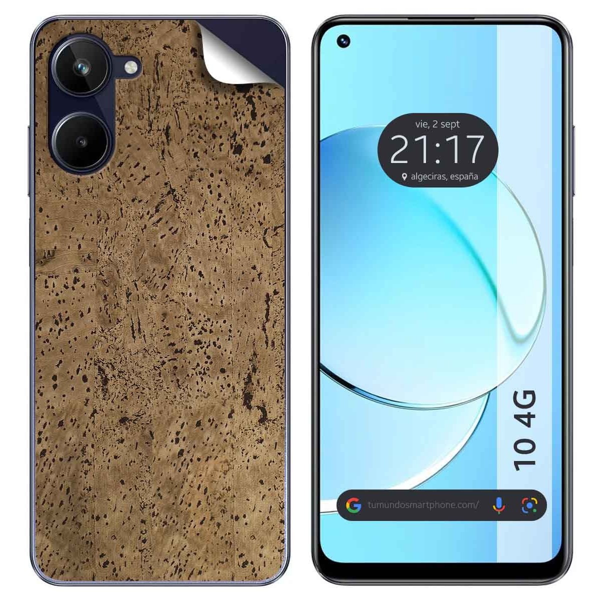 Pegatina Vinilo Autoadhesiva Textura Corcho para Realme 10 4G