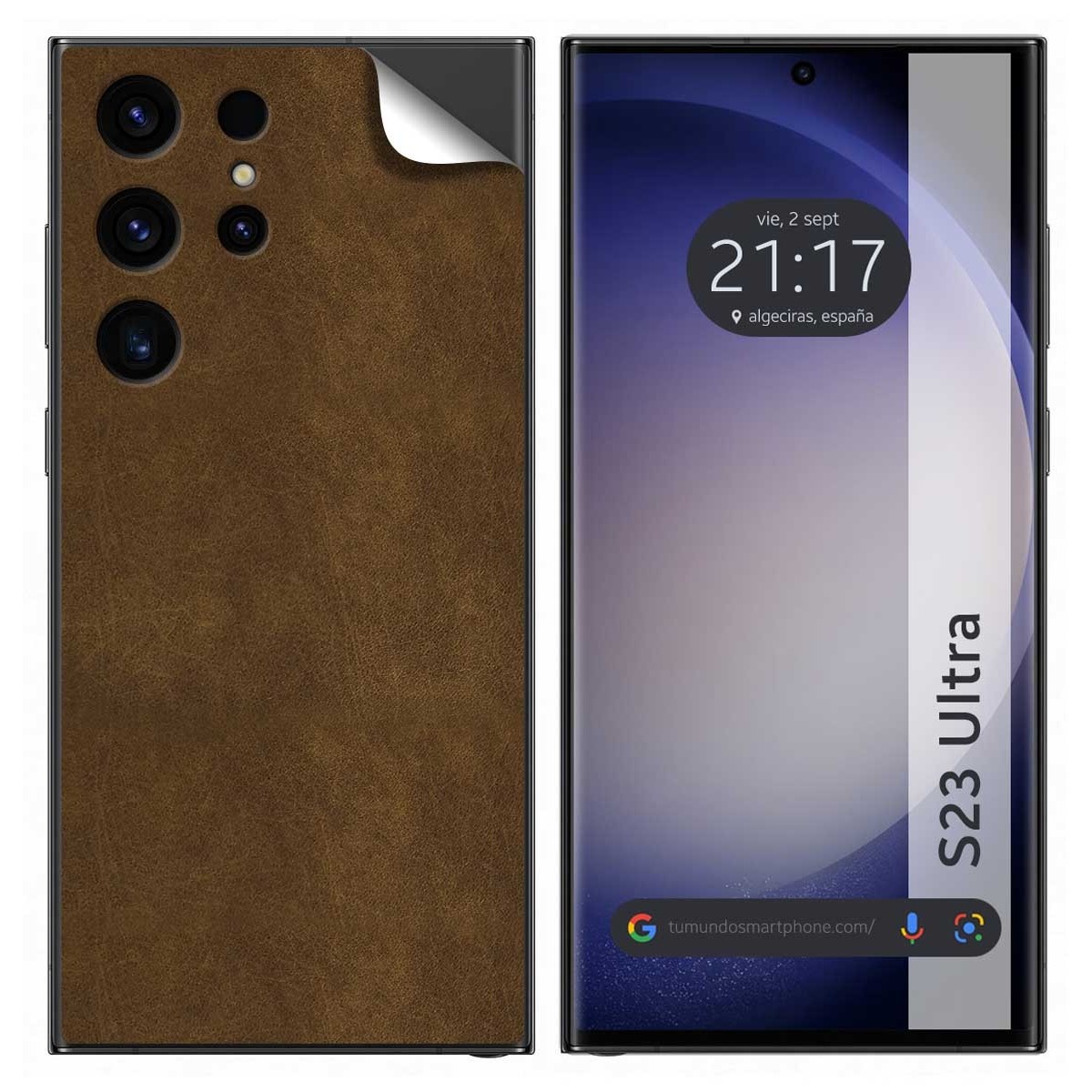Pegatina Vinilo Autoadhesiva Textura Piel para Samsung Galaxy S23 Ultra 5G