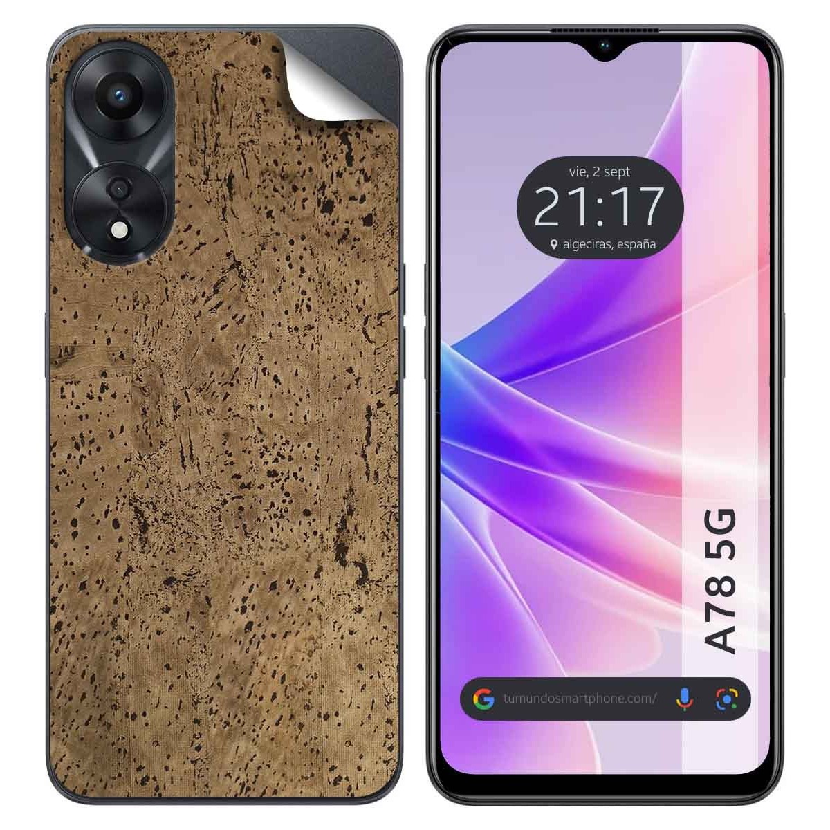 Pegatina Vinilo Autoadhesiva Textura Corcho para Oppo A78 5G