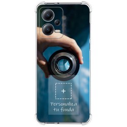 Personaliza tu Funda Silicona AntiGolpes Transparente con tu Fotografía para Xiaomi Redmi Note 12 5G Dibujo Personalizada