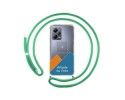 Personaliza tu Funda Colgante Transparente para Xiaomi Redmi Note 12 5G con Cordon Verde Agua Dibujo Personalizada