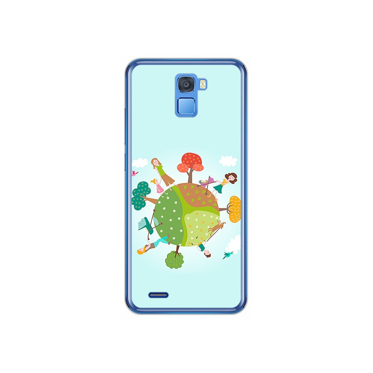 Funda Gel Tpu para Oukitel K5000 Diseño Familia Dibujos