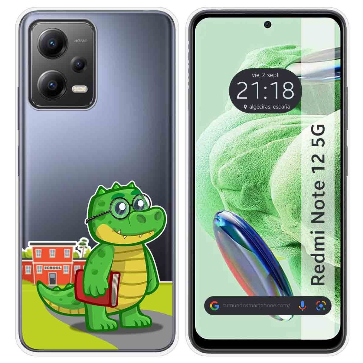 Funda Silicona Transparente compatible con Xiaomi Redmi Note 12 5G diseño Coco Dibujos