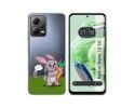 Funda Silicona Transparente compatible con Xiaomi Redmi Note 12 5G diseño Conejo Dibujos