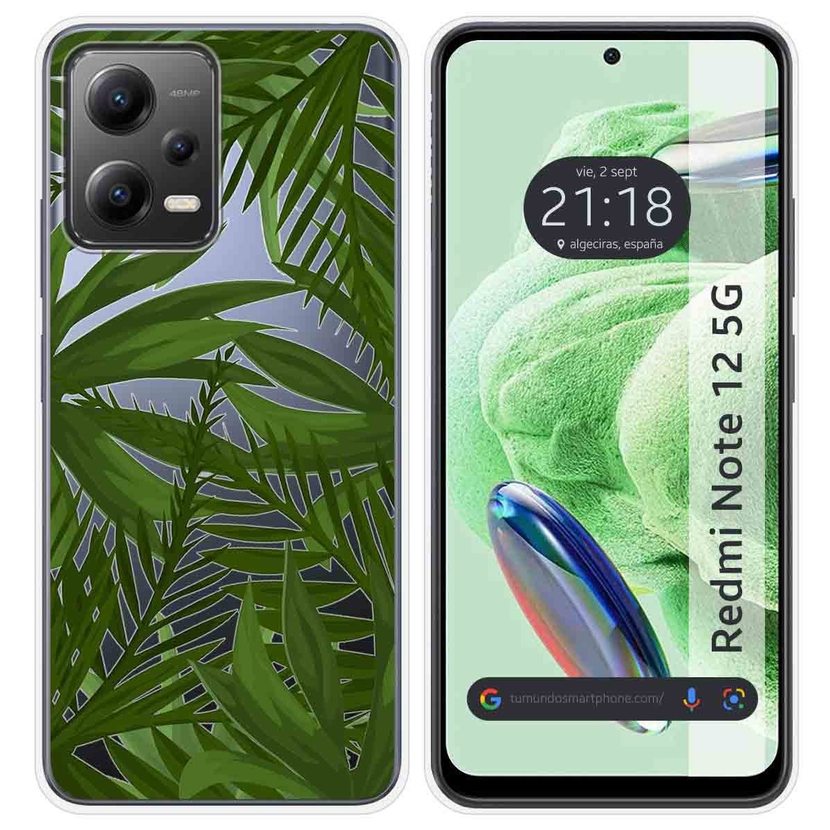 Funda Silicona Transparente compatible con Xiaomi Redmi Note 12 5G diseño Jungla Dibujos