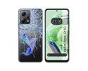 Funda Silicona Transparente compatible con Xiaomi Redmi Note 12 5G diseño Plumas Dibujos