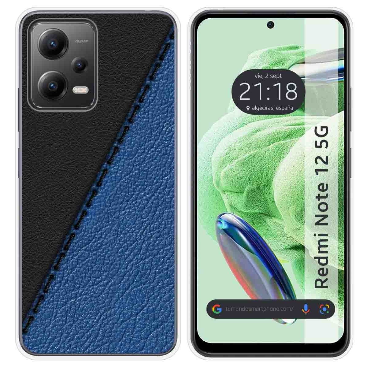Funda Silicona compatible con Xiaomi Redmi Note 12 5G diseño Cuero 02 Dibujos