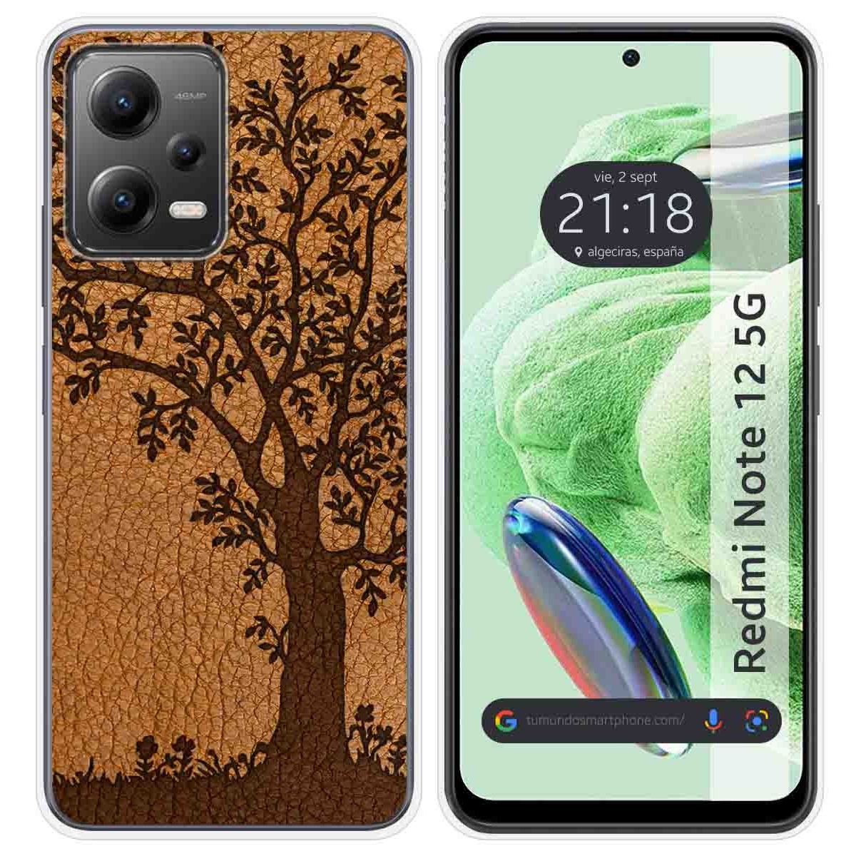 Funda Silicona compatible con Xiaomi Redmi Note 12 5G diseño Cuero 03 Dibujos