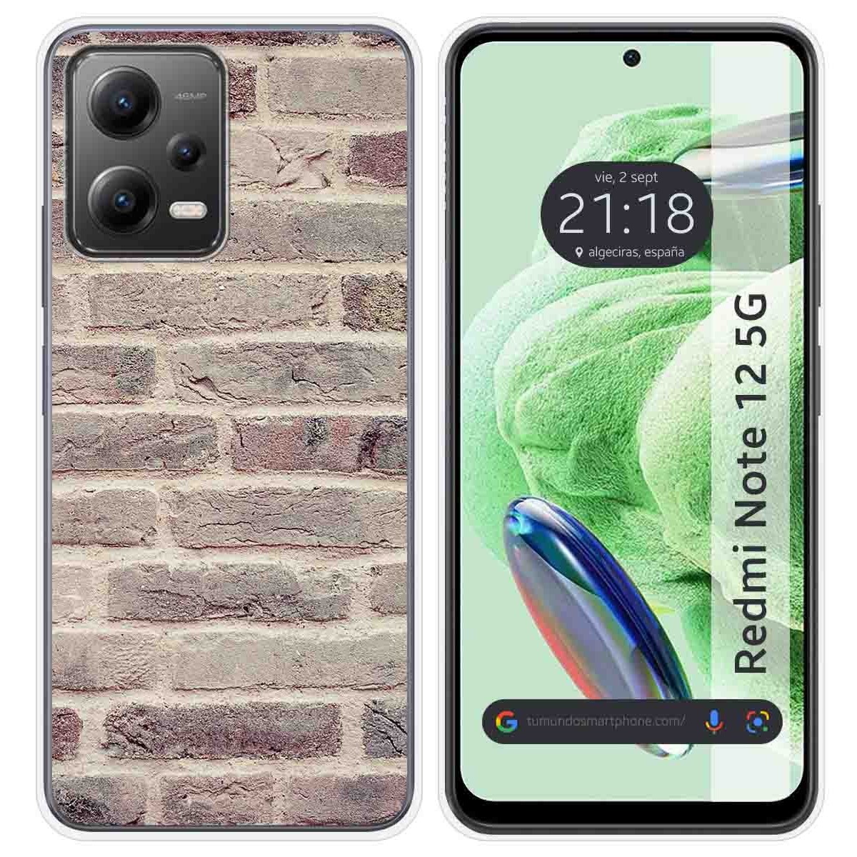 Funda Silicona compatible con Xiaomi Redmi Note 12 5G diseño Ladrillo 01 Dibujos