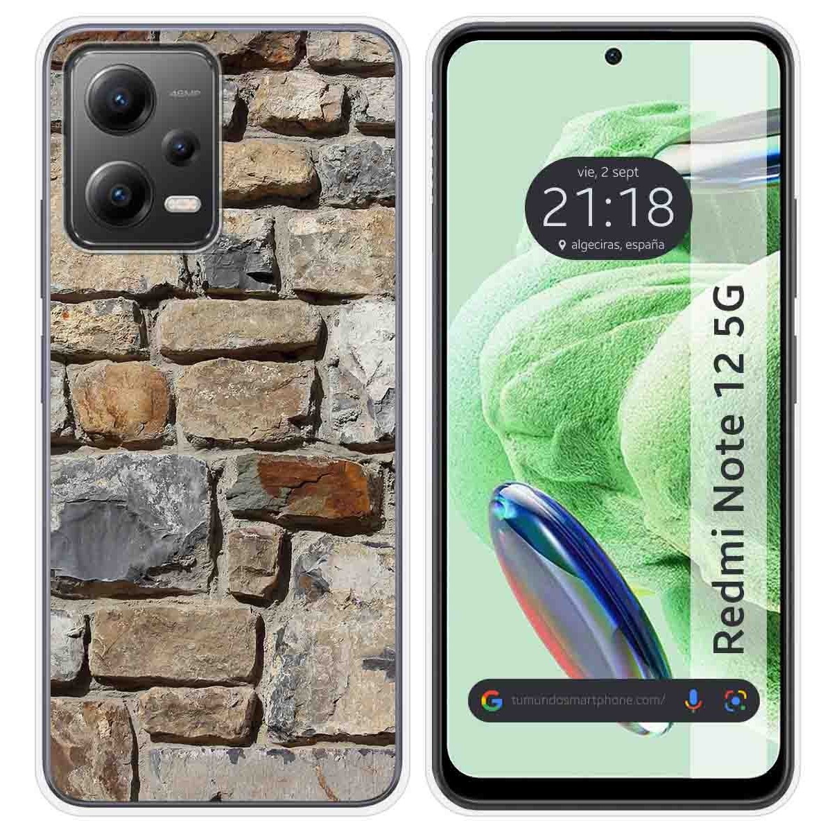 Funda Silicona compatible con Xiaomi Redmi Note 12 5G diseño Ladrillo 03 Dibujos