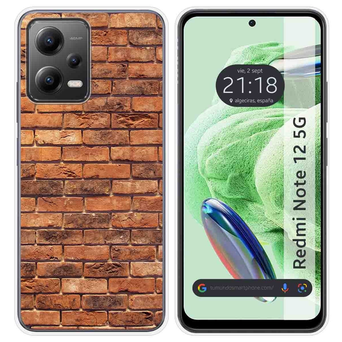 Funda Silicona compatible con Xiaomi Redmi Note 12 5G diseño Ladrillo 04 Dibujos