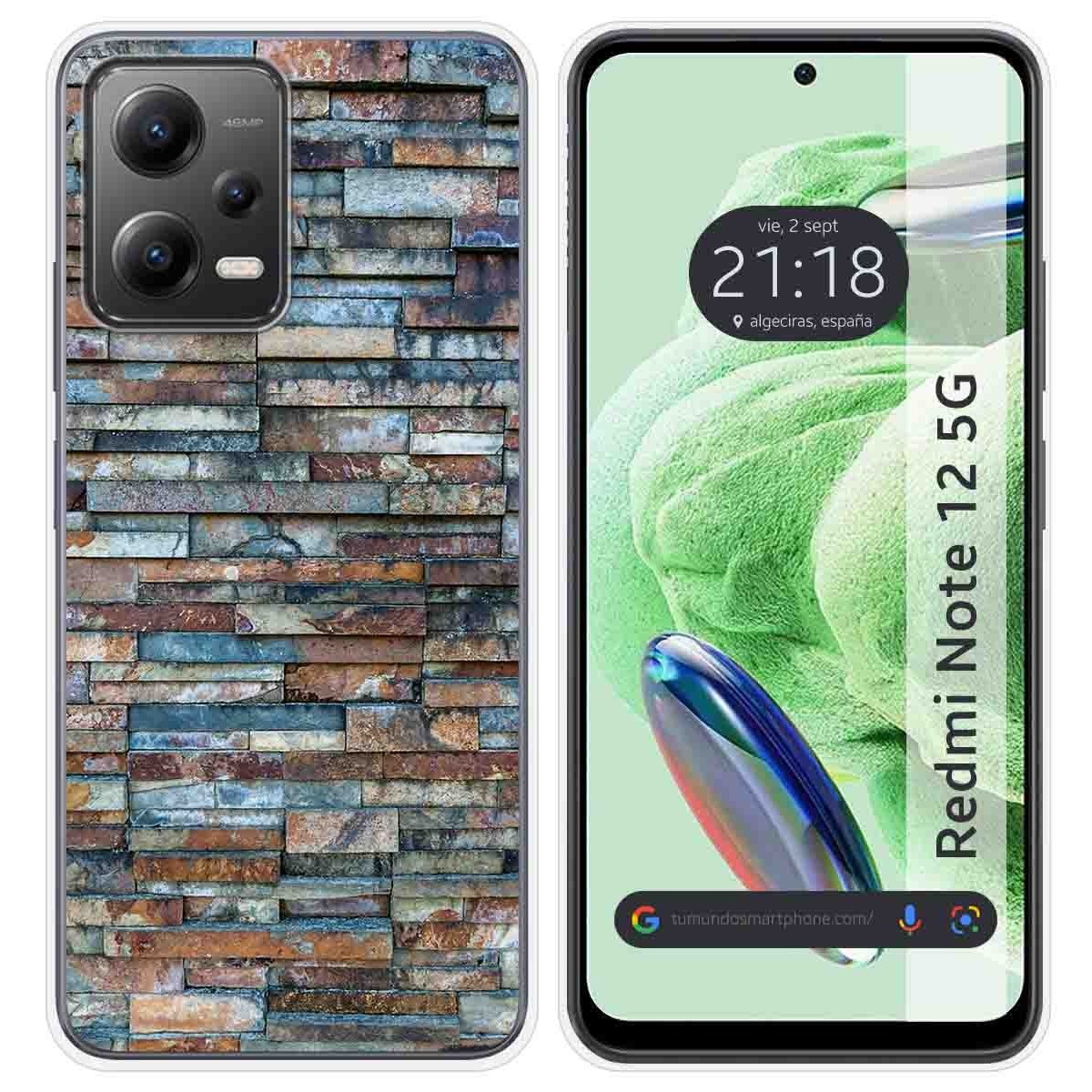 Funda Silicona compatible con Xiaomi Redmi Note 12 5G diseño Ladrillo 05 Dibujos