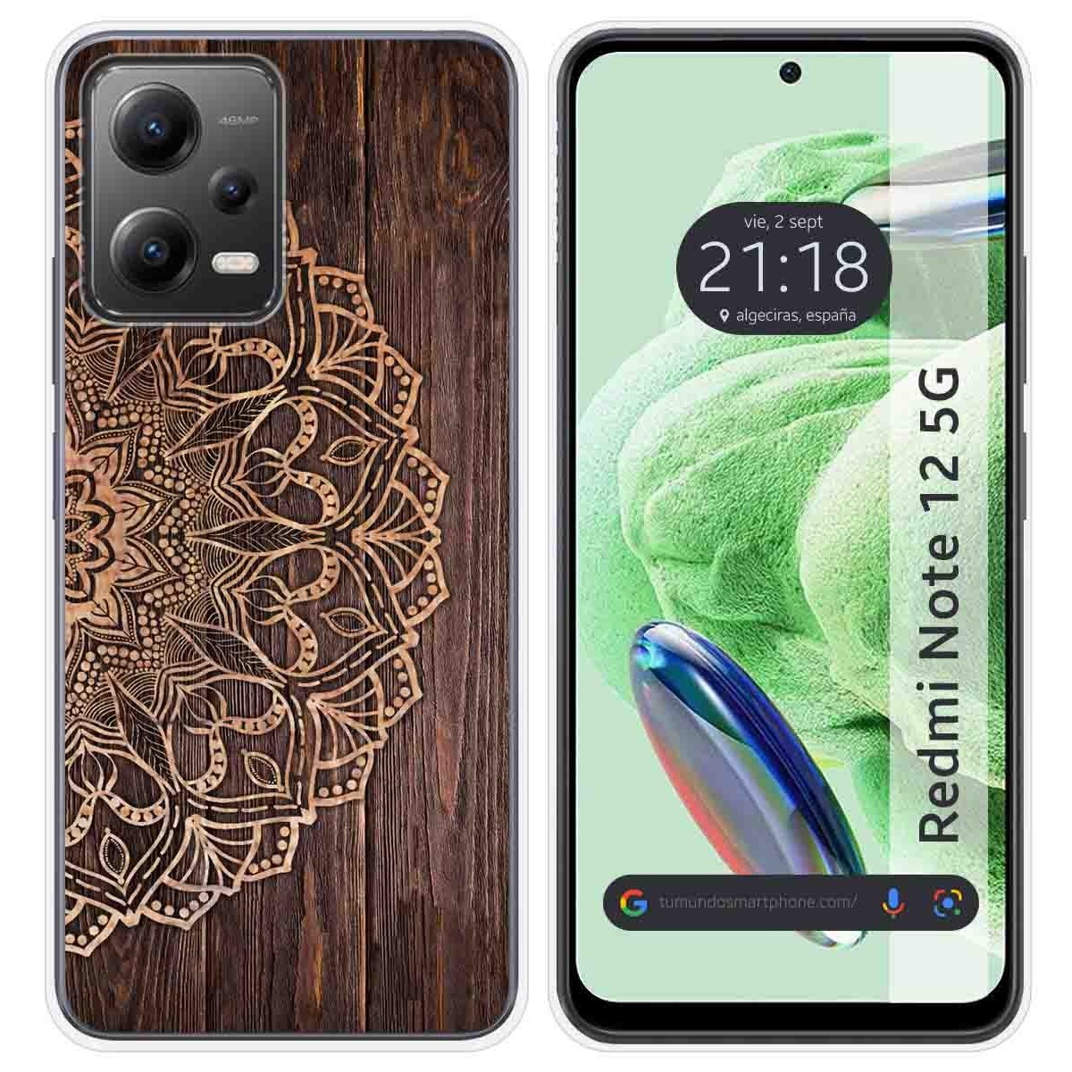 Funda Silicona compatible con Xiaomi Redmi Note 12 5G diseño Madera 06 Dibujos