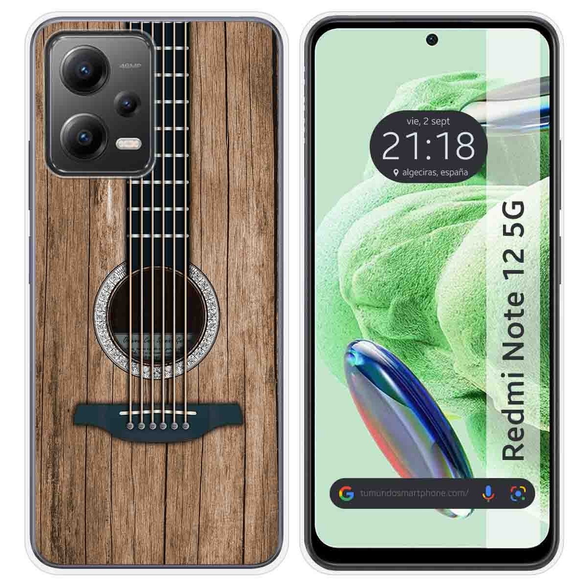 Funda Silicona compatible con Xiaomi Redmi Note 12 5G diseño Madera 11 Dibujos