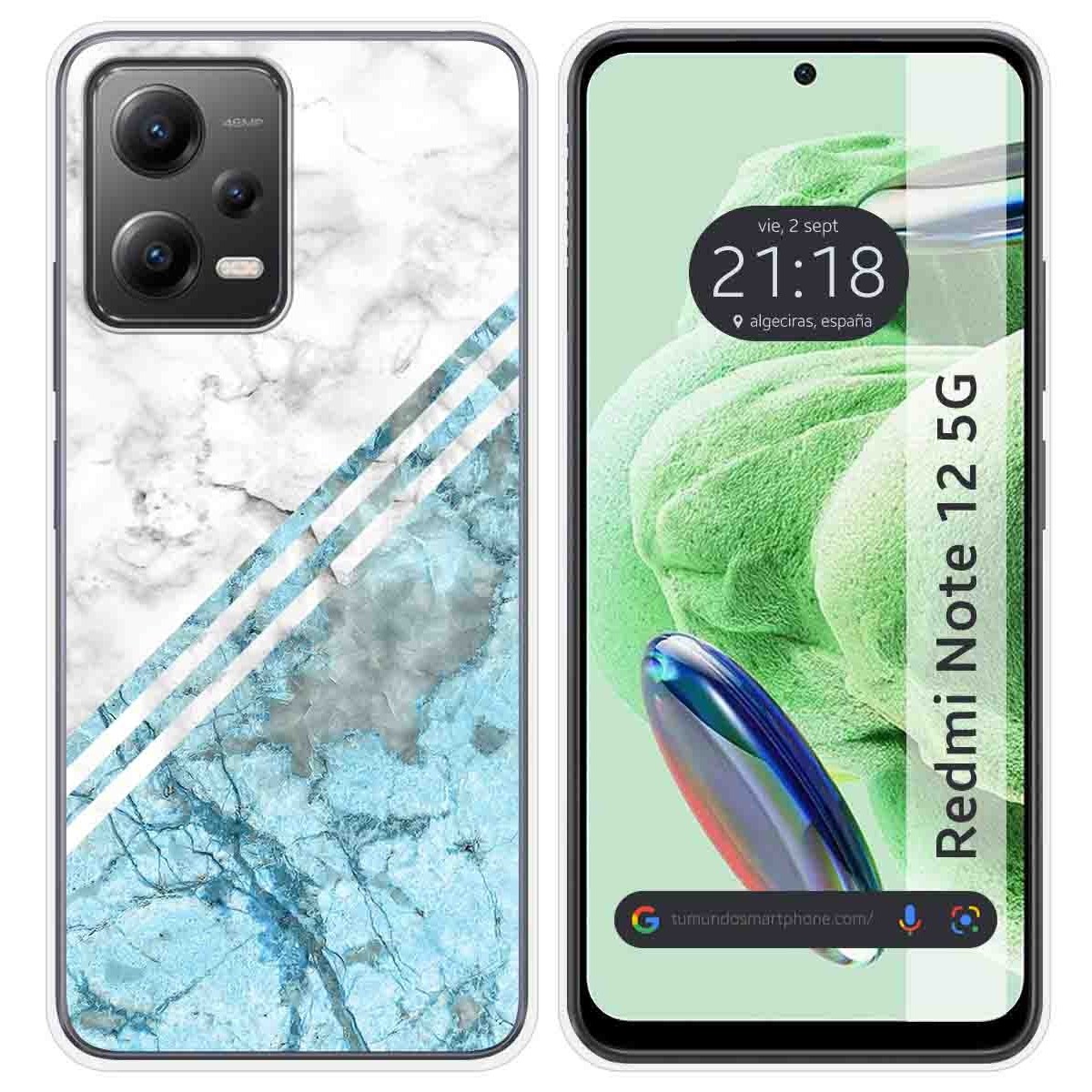 Funda Silicona compatible con Xiaomi Redmi Note 12 5G diseño Mármol 02 Dibujos