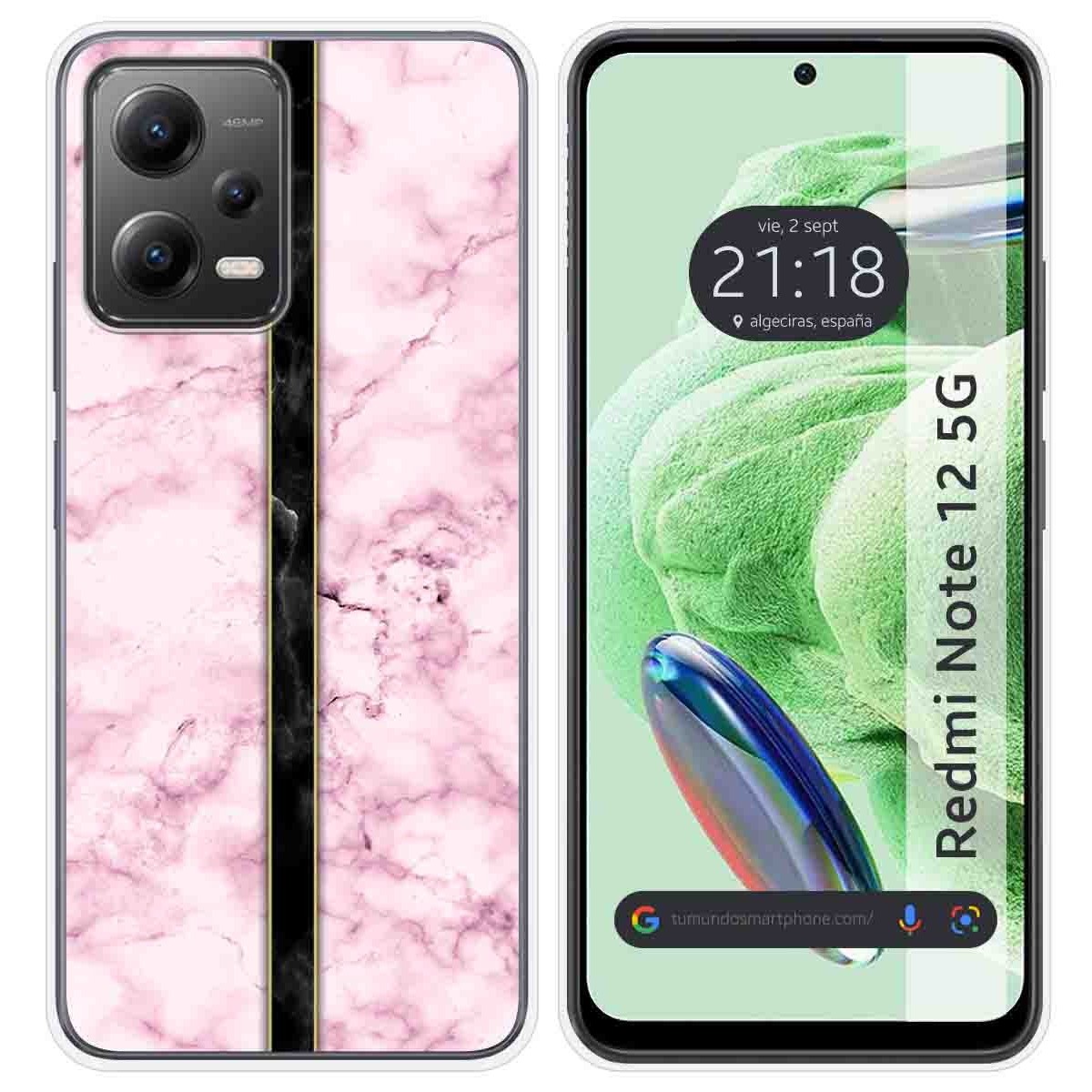 Funda Silicona compatible con Xiaomi Redmi Note 12 5G diseño Mármol 04 Dibujos