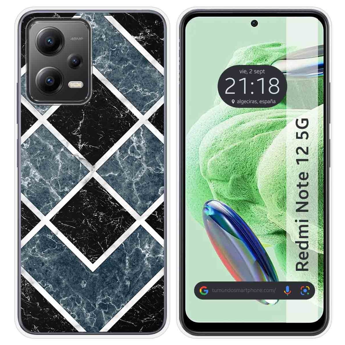 Funda Silicona compatible con Xiaomi Redmi Note 12 5G diseño Mármol 06 Dibujos
