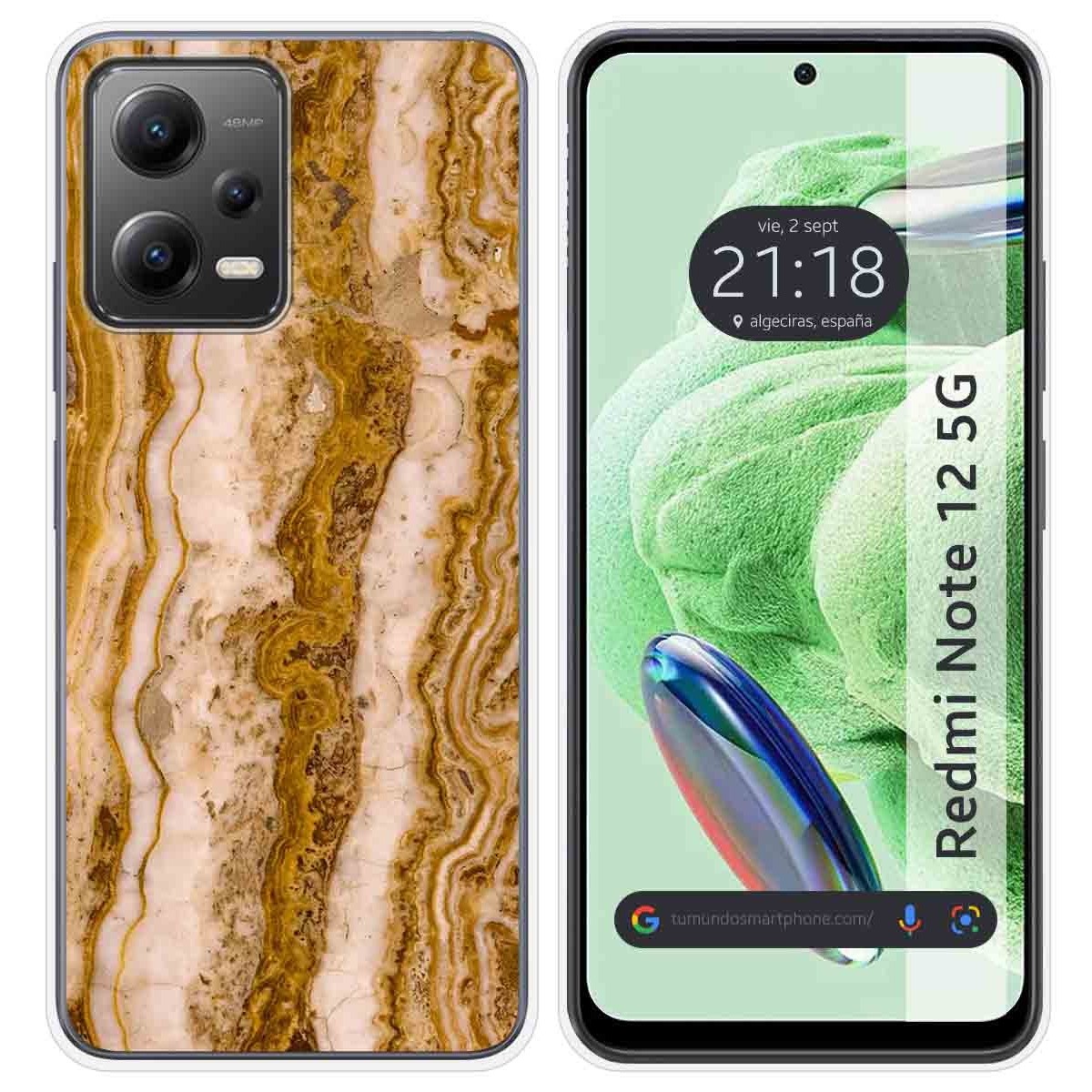 Funda Silicona compatible con Xiaomi Redmi Note 12 5G diseño Mármol 10 Dibujos