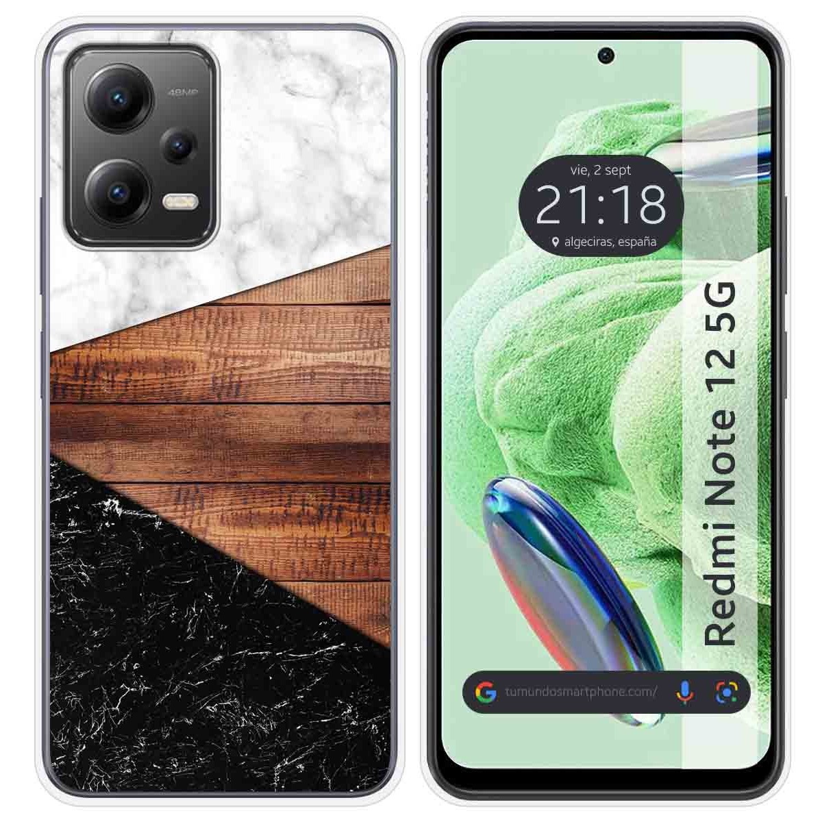 Funda Silicona compatible con Xiaomi Redmi Note 12 5G diseño Mármol 11 Dibujos