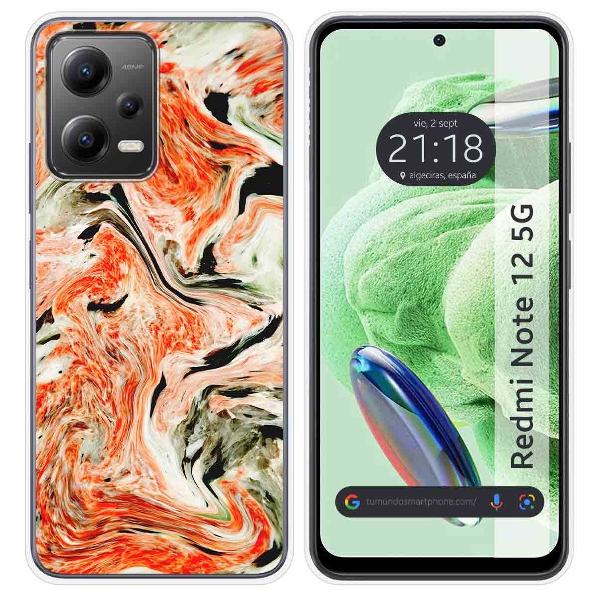 Funda Silicona compatible con Xiaomi Redmi Note 12 5G diseño Mármol 12 Dibujos
