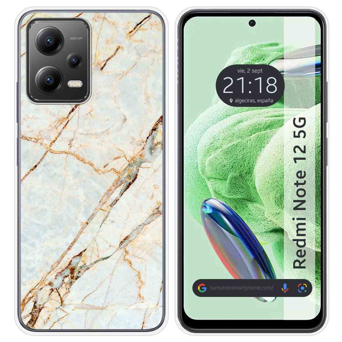 Funda Silicona compatible con Xiaomi Redmi Note 12 5G diseño Mármol 13 Dibujos