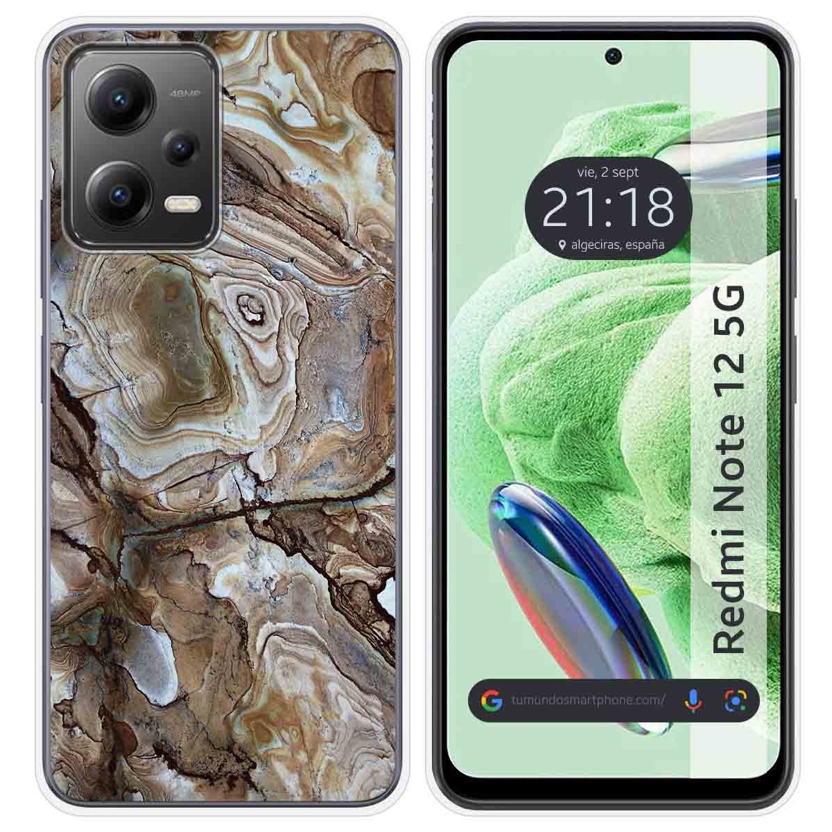 Funda Silicona compatible con Xiaomi Redmi Note 12 5G diseño Mármol 14 Dibujos