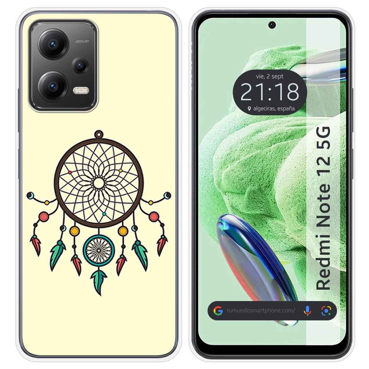 Funda Silicona compatible con Xiaomi Redmi Note 12 5G diseño Atrapasueños Dibujos