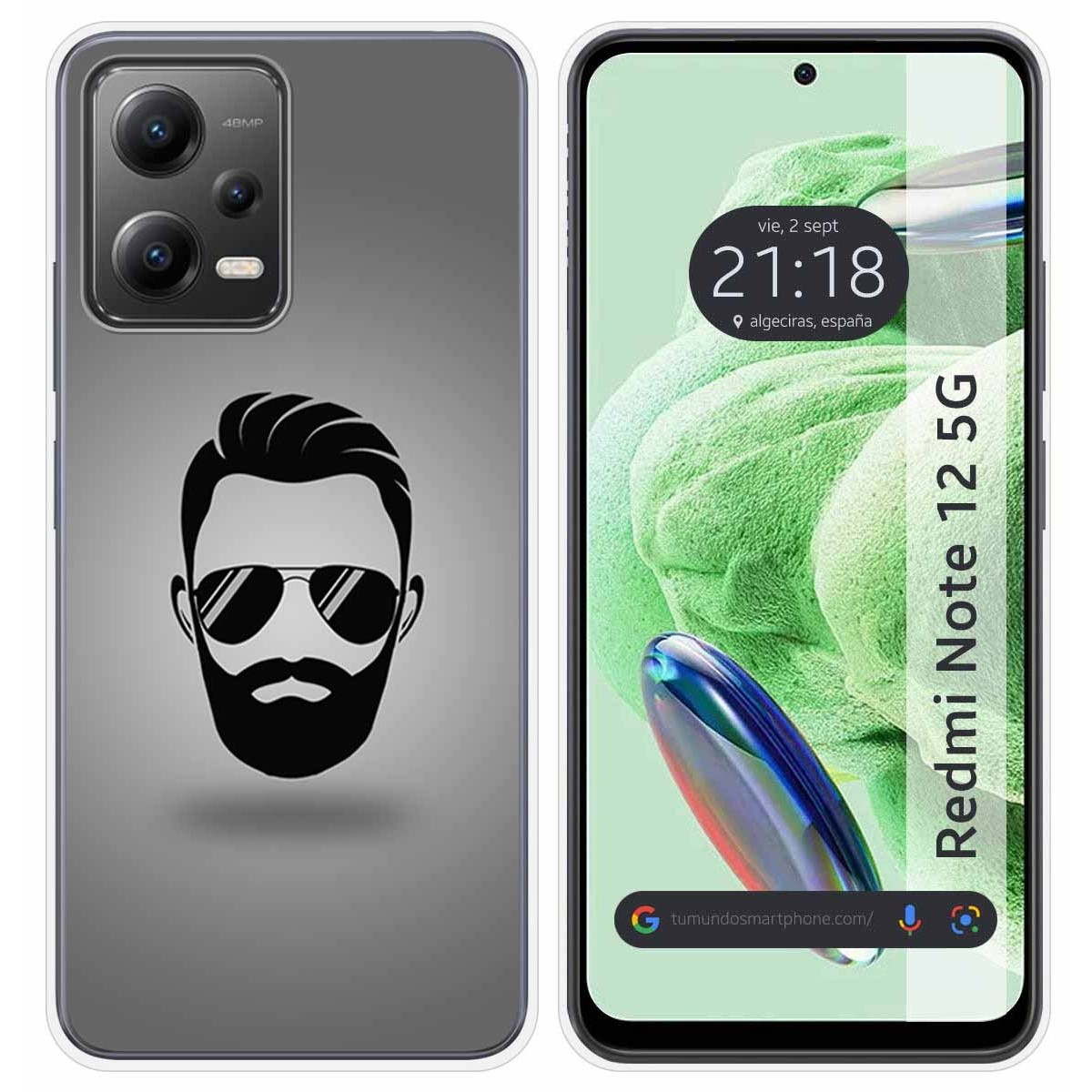 Funda Silicona compatible con Xiaomi Redmi Note 12 5G diseño Barba Dibujos