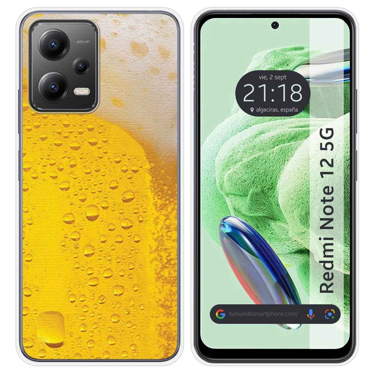 Funda Silicona compatible con Xiaomi Redmi Note 12 5G diseño Cerveza Dibujos