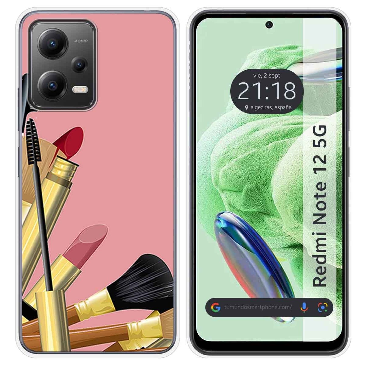 Funda Silicona compatible con Xiaomi Redmi Note 12 5G diseño Brochas Dibujos