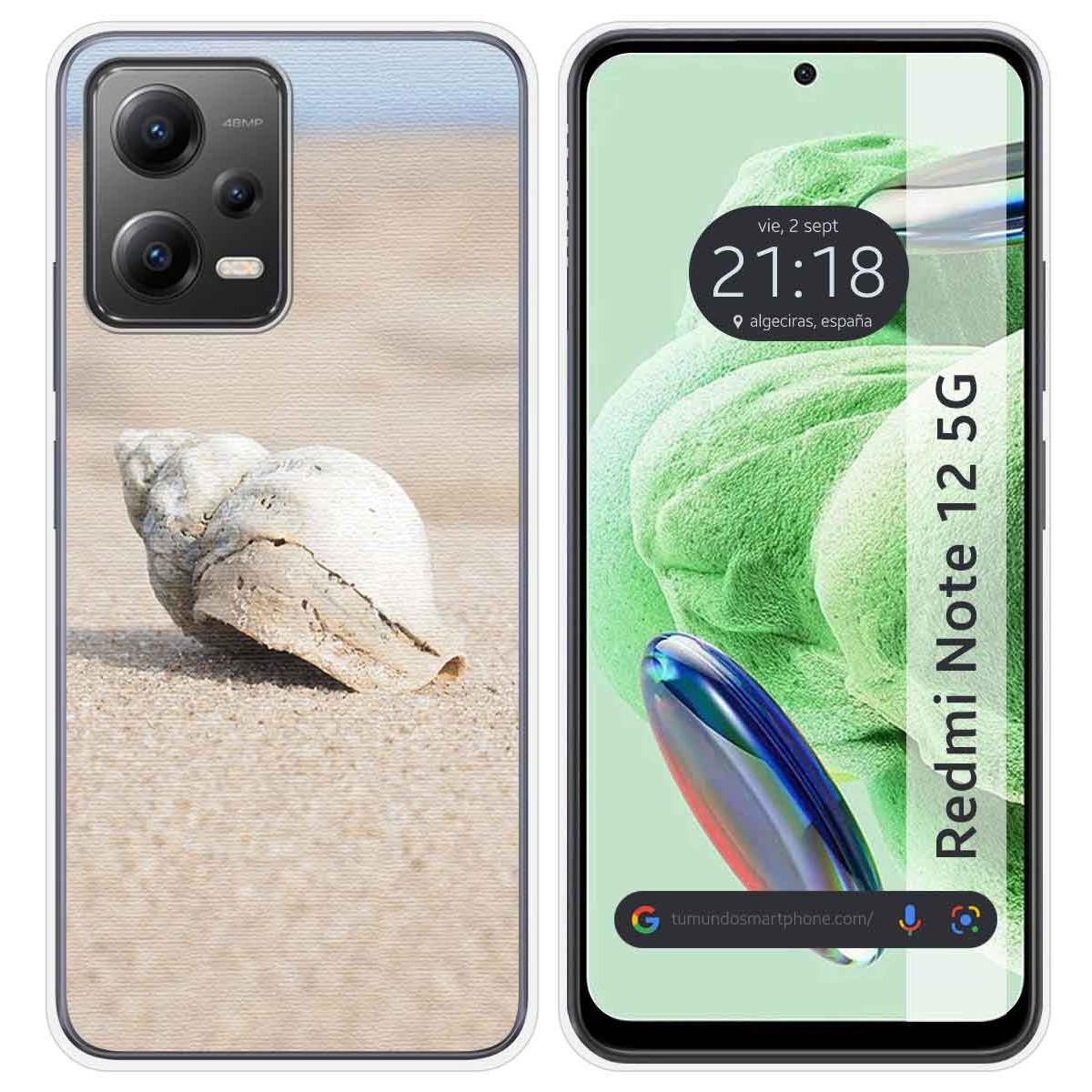 Funda Silicona compatible con Xiaomi Redmi Note 12 5G diseño Concha Dibujos