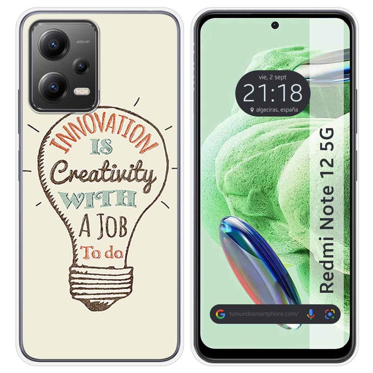 Funda Silicona compatible con Xiaomi Redmi Note 12 5G diseño Creativity Dibujos