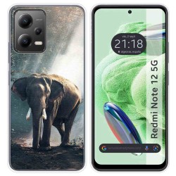 Funda Silicona compatible con Xiaomi Redmi Note 12 5G diseño Elefante Dibujos