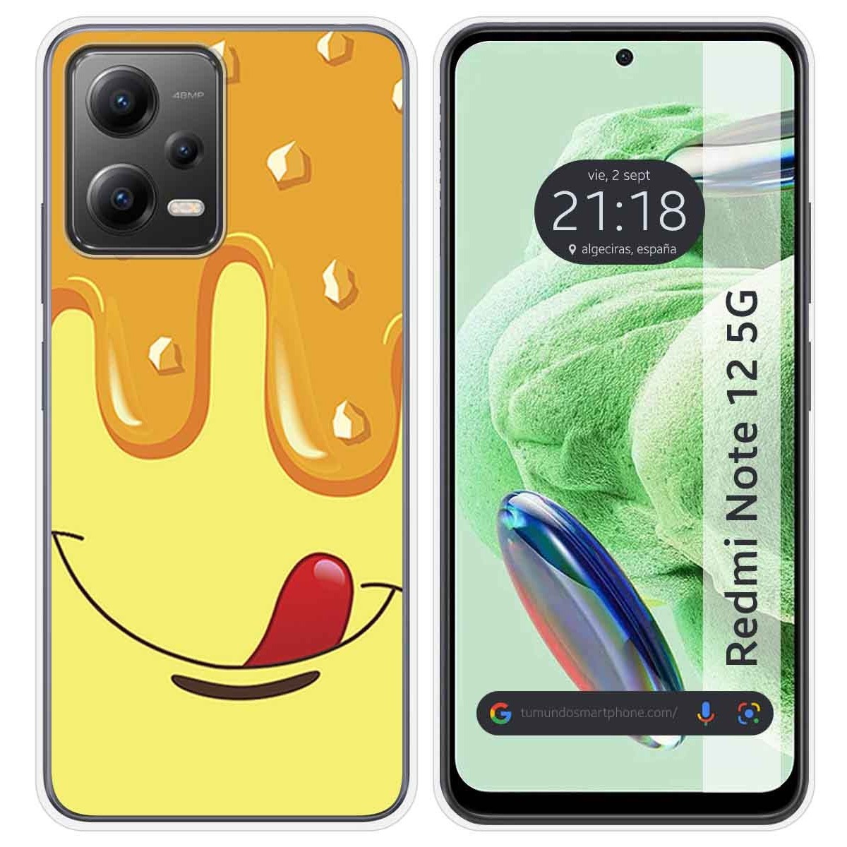 Funda Silicona compatible con Xiaomi Redmi Note 12 5G diseño Helado Vainilla Dibujos