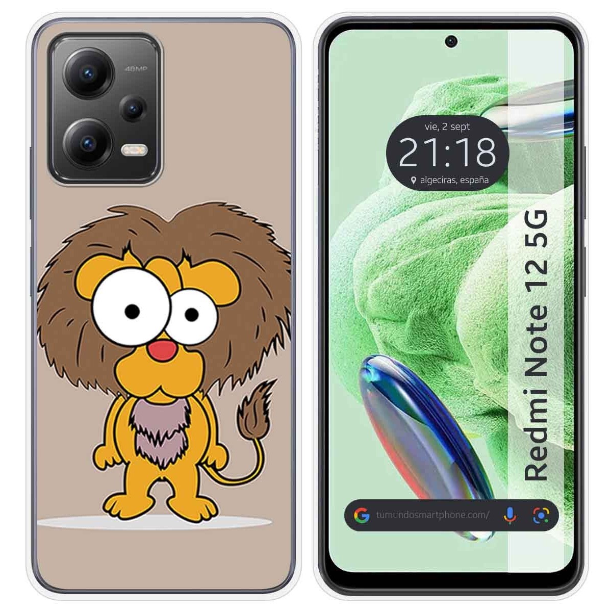Funda Silicona compatible con Xiaomi Redmi Note 12 5G diseño Leon Dibujos