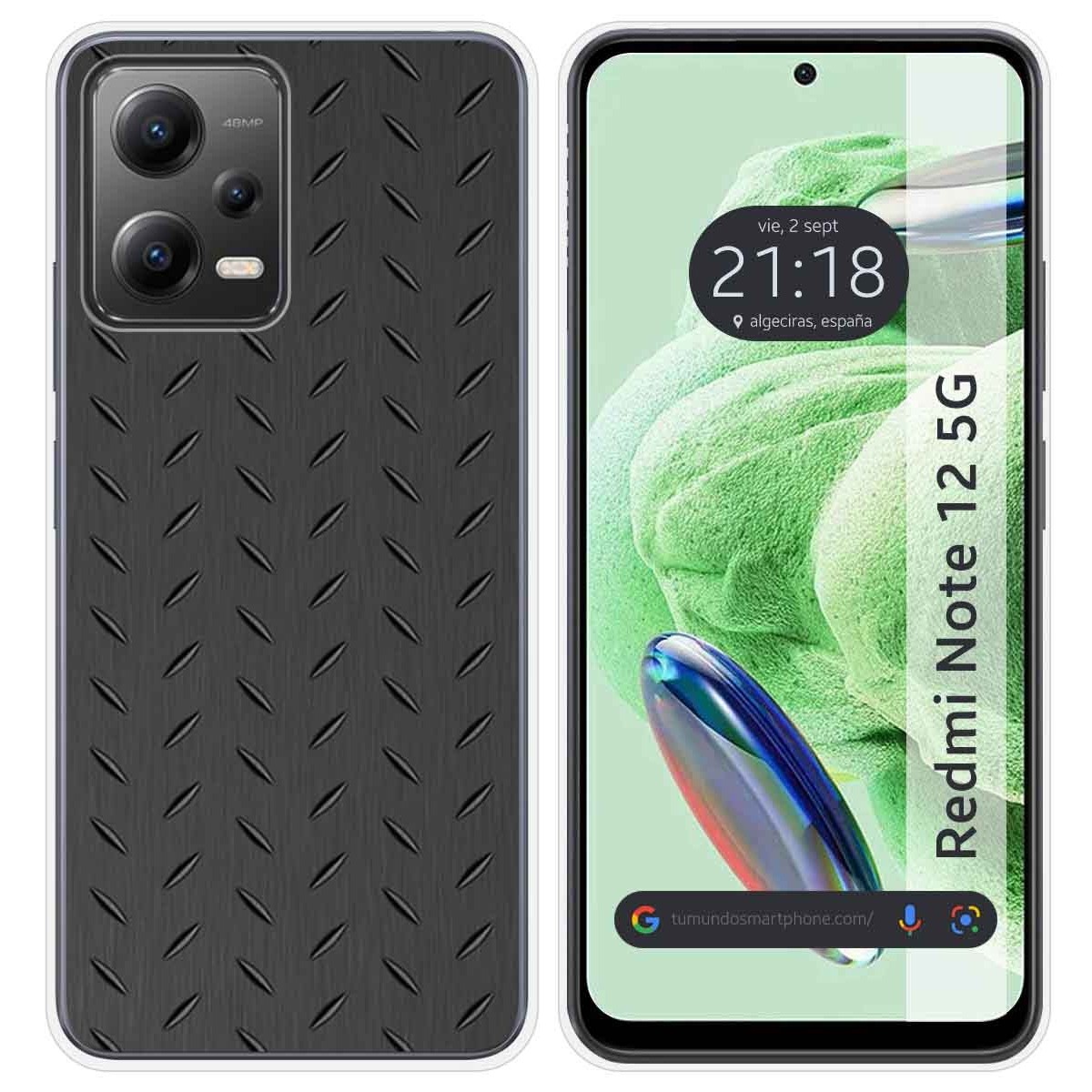 Funda Silicona compatible con Xiaomi Redmi Note 12 5G diseño Metal Dibujos