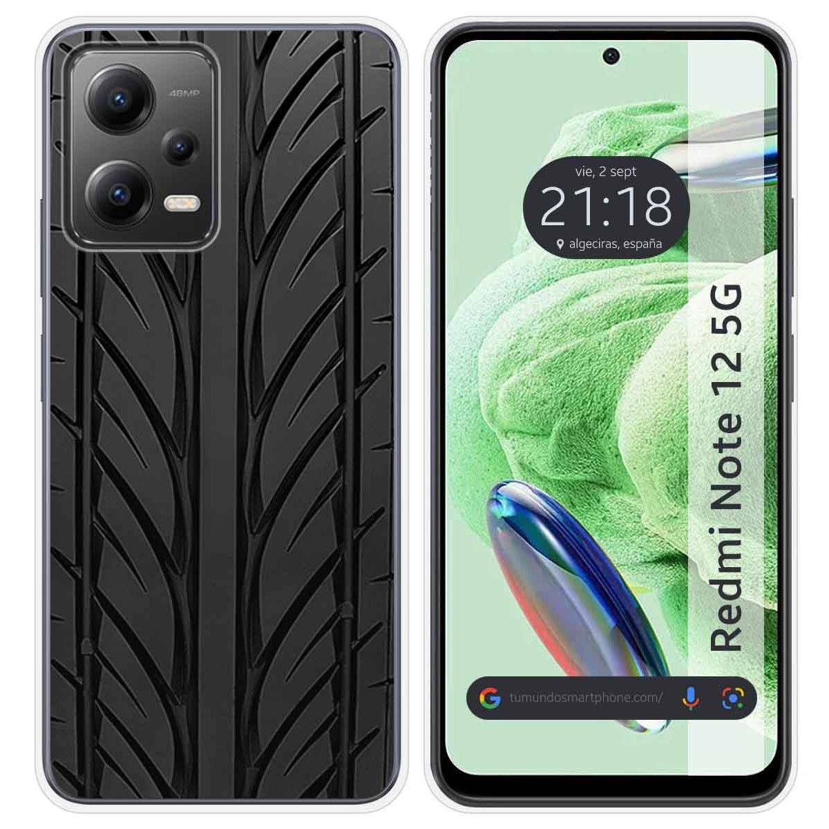 Funda Silicona compatible con Xiaomi Redmi Note 12 5G diseño Neumatico Dibujos