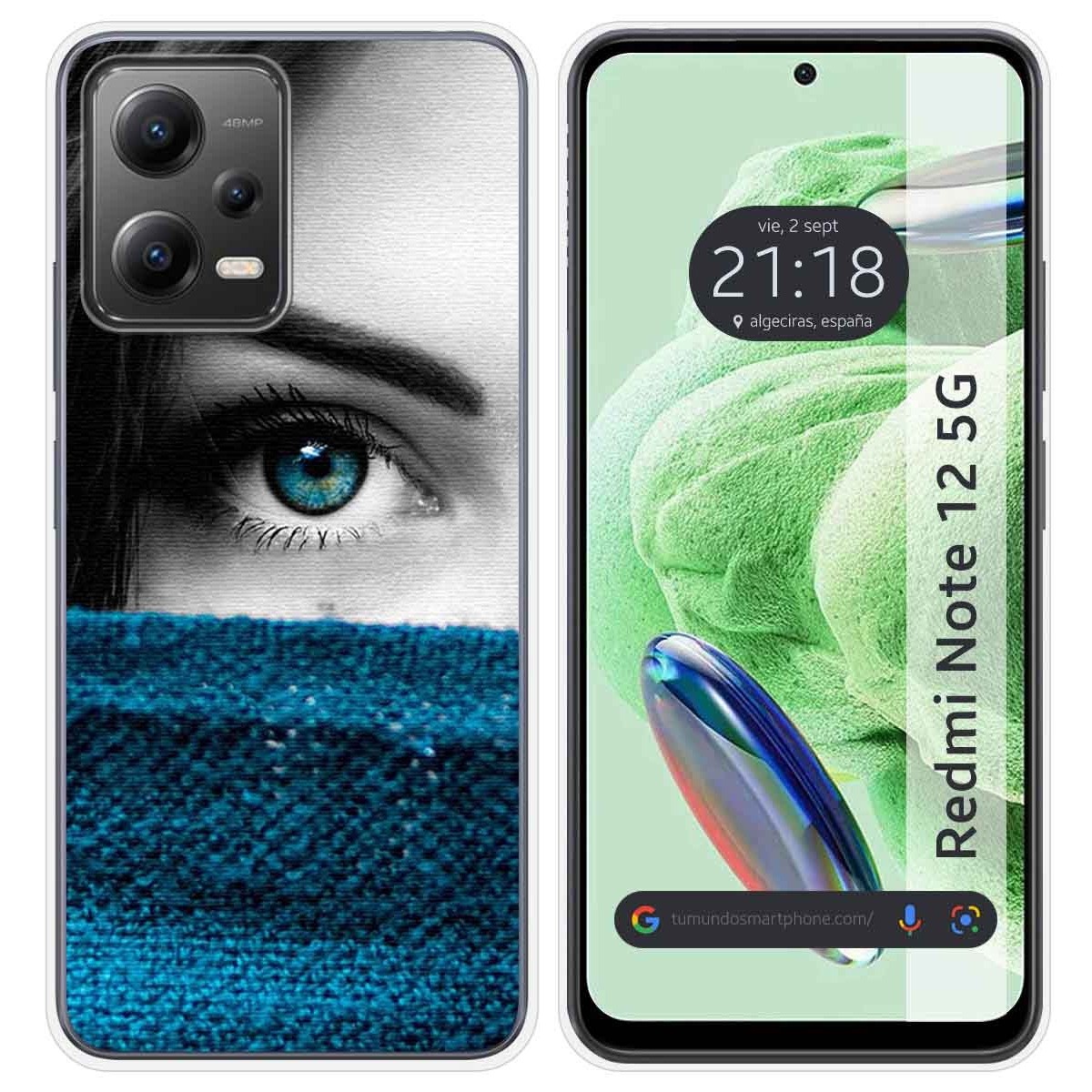 Funda Silicona compatible con Xiaomi Redmi Note 12 5G diseño Ojo Dibujos